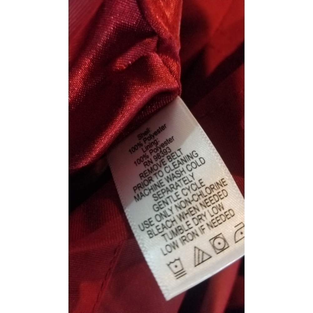 RLZ by Rachel Zoe XXS Belted Jacket Burgundy - Picture 2 of 9